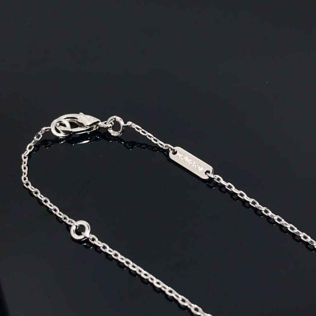 [Plus&Max]CLOVER PIETERSITE SILVER LONG NECKLACE