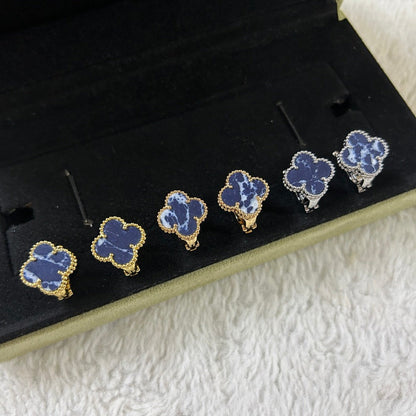 [Max Jewelry ]CLOVER PIETERSITE MEDIUM STUD EARRINGS