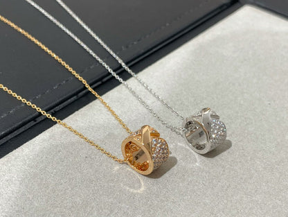 [Max Jewelry ]LIENS EVIDENCE DIAMOND PAVED NECKLACE