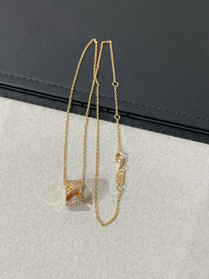 [Max Jewelry ]LIENS EVIDENCE DIAMOND PAVED NECKLACE