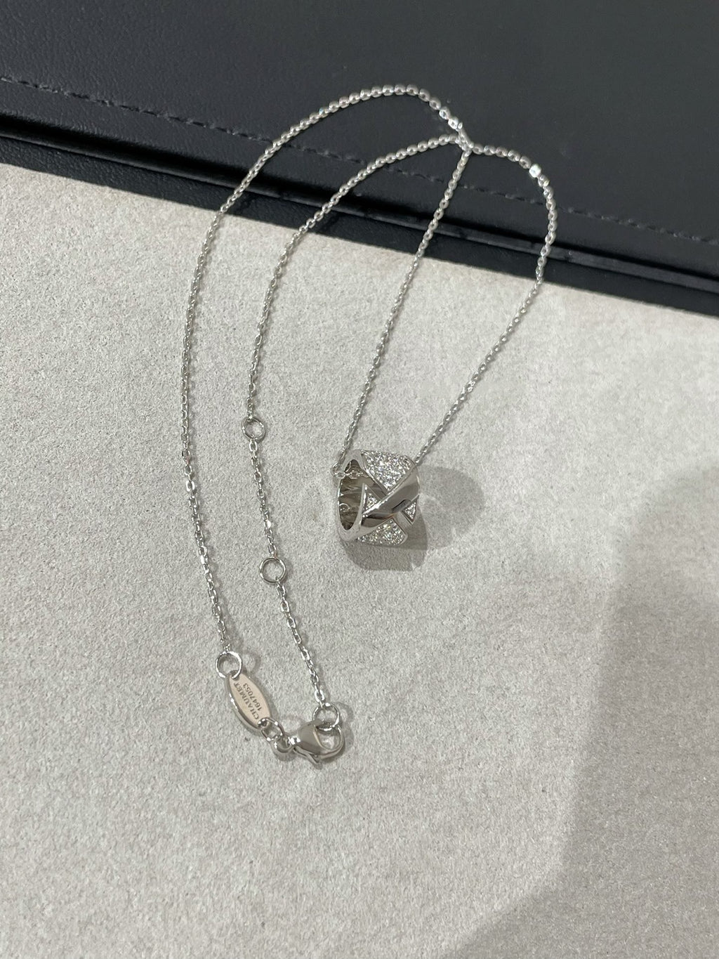 [Plus&Max]LIENS EVIDENCE DIAMOND PAVED NECKLACE