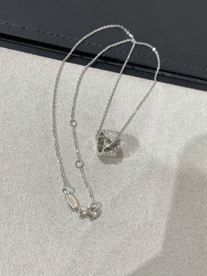 [Max Jewelry ]LIENS EVIDENCE DIAMOND PAVED NECKLACE