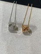 [Plus&Max]LIENS EVIDENCE DIAMOND PAVED NECKLACE