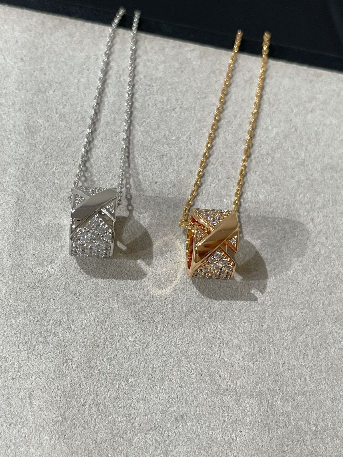 [Plus&Max]LIENS EVIDENCE DIAMOND PAVED NECKLACE