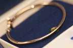 [Plus&Max]IDYLLE PINK GOLD OPEN BRACELET DIAMOND PAVED