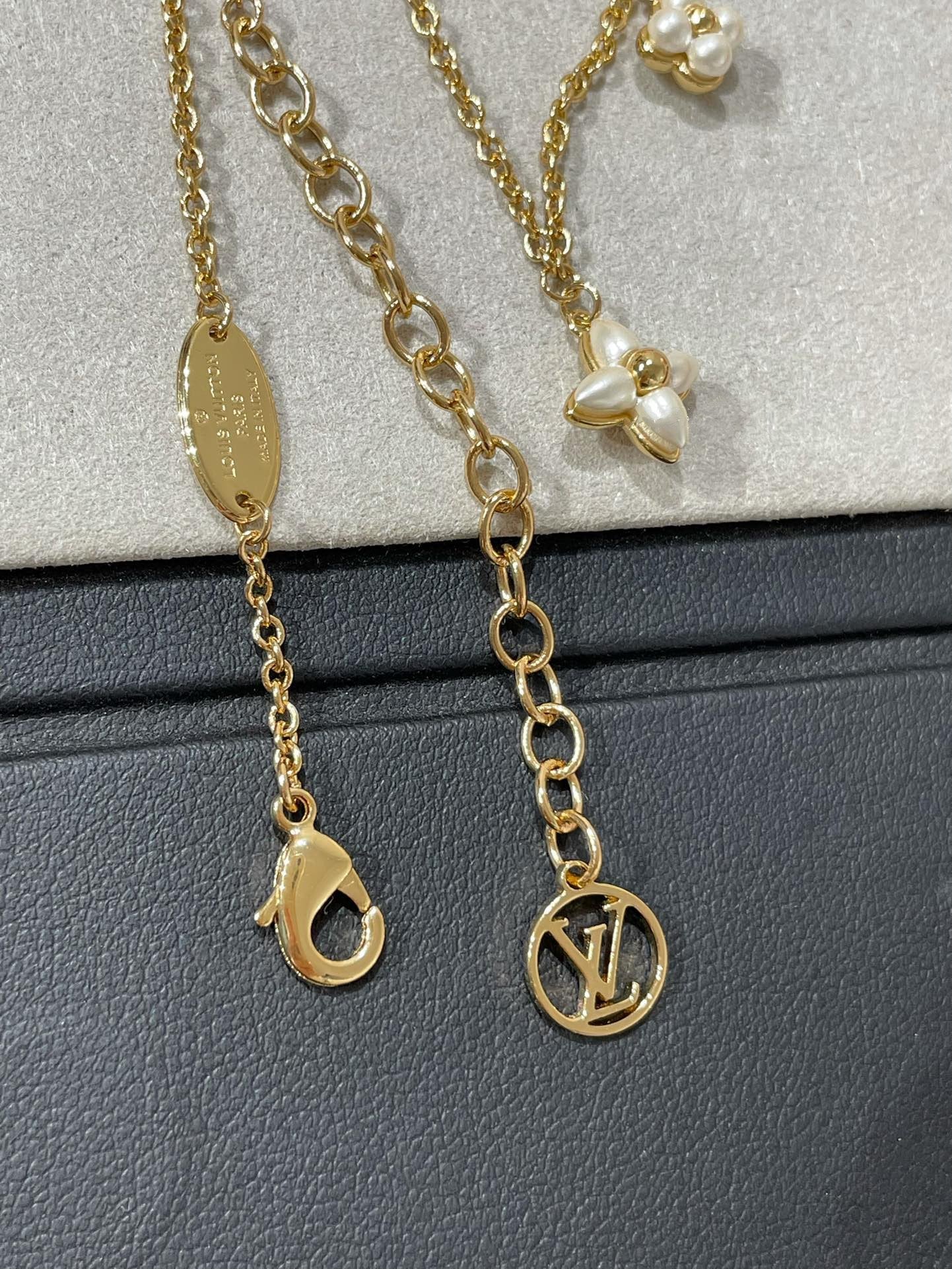 [Max Jewelry ]FLOWERGRAM GOLD MOP DOUBLE ROW NECKLACE