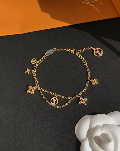 [Max Jewelry ]BLOOMING PINK GOLD MOP BRACELET