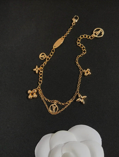 [Max Jewelry ]BLOOMING PINK GOLD MOP BRACELET