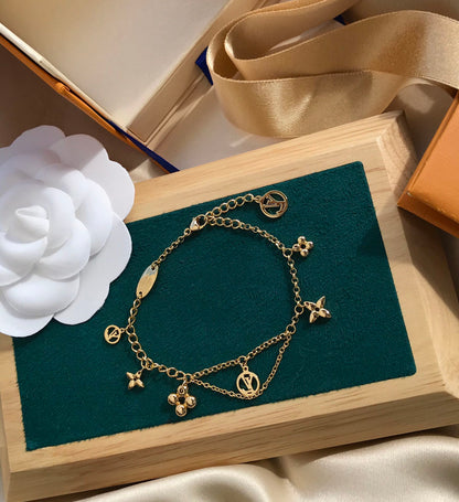 [Max Jewelry ]BLOOMING PINK GOLD MOP BRACELET