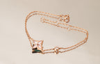 [Plus&Max]STAR PINK MOP 1 DIAMOND PINK GOLD NECKLACE