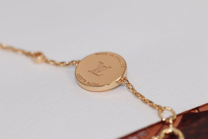 [Max Jewelry ]STAR AND SUN 4 MOTIF PINK GOLD MALACHITE BRACELET