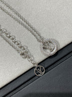 [Plus&Max]BY NIGHT DIAMOND PAVED NECKLACE
