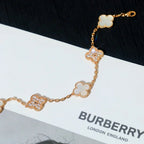 [Plus&Max]LUCKY CLOVER 5-MOTIF BRACELET - WHITE MOTHER-OF-PEARL COLLECTION
