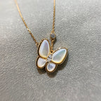 [Plus&Max]BUTTERFLY MOP DIAMOND NECKLACE
