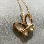 [Plus&Max]BUTTERFLY MOP DIAMOND NECKLACE