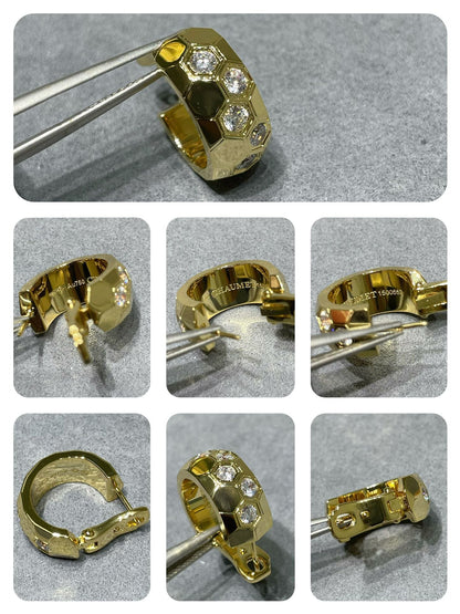[Max Jewelry ]BEE LOVE DIAMOND HOOP EARRINGS