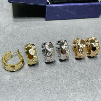 [Max Jewelry ]BEE LOVE DIAMOND HOOP EARRINGS
