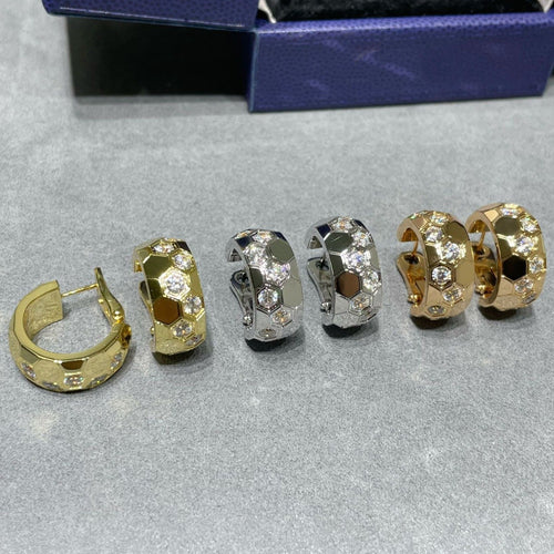 [Plus&Max]BEE LOVE DIAMOND HOOP EARRINGS