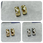 [Plus&Max]BEE LOVE DIAMOND HOOP EARRINGS