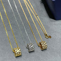 [Plus&Max]BEE LOVE DIAMOND PAVED 3 ROW NECKLACE