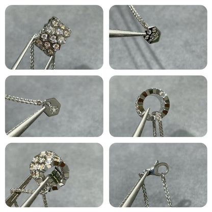 [Max Jewelry ]BEE LOVE DIAMOND PAVED 3 ROW NECKLACE