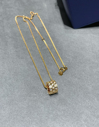 [Max Jewelry ]BEE LOVE DIAMOND PAVED 3 ROW NECKLACE