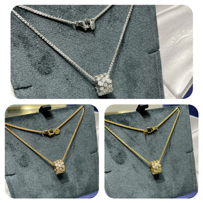 [Max Jewelry ]BEE LOVE DIAMOND PAVED 3 ROW NECKLACE