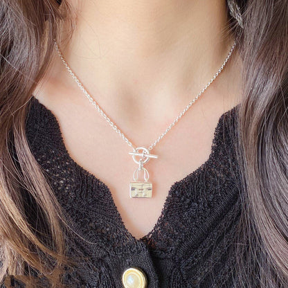 [Max Jewelry ]CONSTANCE PEDANT SILVER NECKLACE