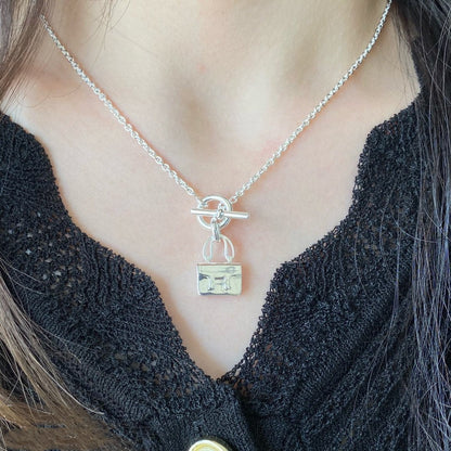 [Max Jewelry ]CONSTANCE PEDANT SILVER NECKLACE