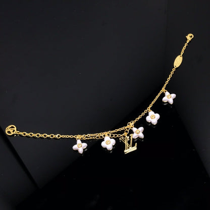 [Max Jewelry ]LOGO 6 MOTIF STAR AND SUN GOLD BRACELET