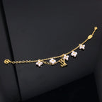 [Plus&Max]LOGO 6 MOTIF STAR AND SUN GOLD BRACELET