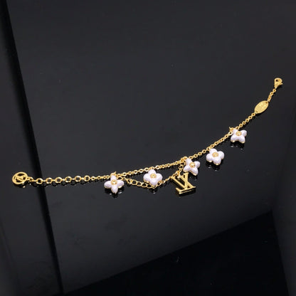 [Max Jewelry ]LOGO 6 MOTIF STAR AND SUN GOLD BRACELET