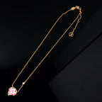 [Plus&Max]COLOR BLOSSOM PINK MOP SUN GOLD NECKLACE