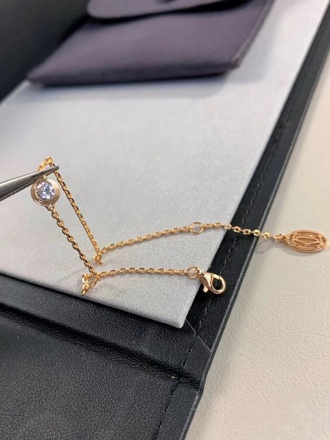 [Max Jewelry ]DAMOUR DIAMOND LINK BRACELET