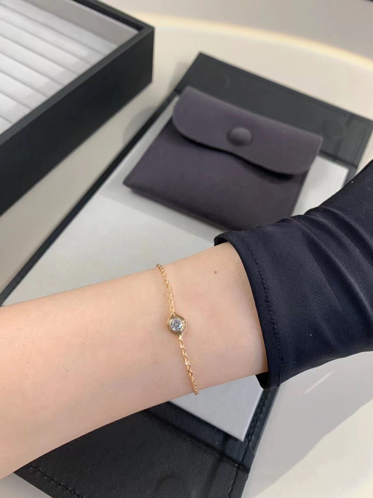 [Max Jewelry ]DAMOUR DIAMOND LINK BRACELET
