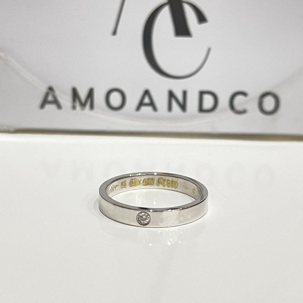 [Plus&Max]LOVE RING 4MM 1 DIAMOND