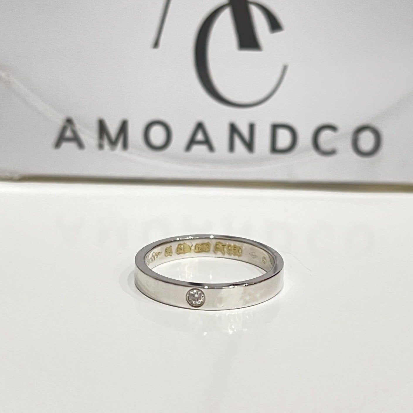 [Max Jewelry ]LOVE RING 4MM 1 DIAMOND