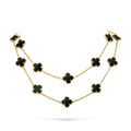 [Plus&Max]CLOVER 20 MOTIFS ONYX NECKLACE