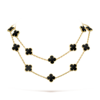 [Plus&Max]CLOVER 20 MOTIFS ONYX NECKLACE