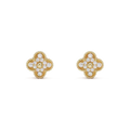 [Plus&Max]CLOVER MEDIUM 1 MOTIFS FUll DIAMOND EARRINGS