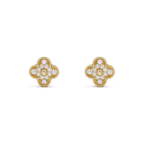 [Plus&Max]CLOVER MEDIUM 1 MOTIFS FUll DIAMOND EARRINGS