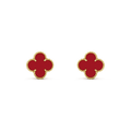 [Plus&Max]CLOVER MINI 9.5MM CARNELIAN EARRINGS