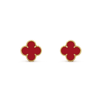 [Plus&Max]CLOVER MINI 9.5MM CARNELIAN EARRINGS