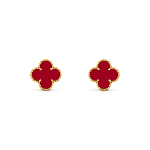 [Plus&Max]CLOVER MEDIUM 1 MOTIFS CARNELIAN  EARRINGS