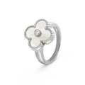 [Plus&Max]CLOVER SILVER MOP DIAMOND RING