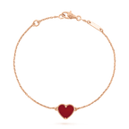 [Plus&Max]HEART CARNELIAN PINK GOLD BRACELET