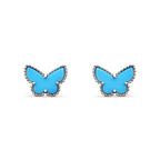 [Plus&Max]BUTTERFLY TURQUOISE EARRINGS SILVER