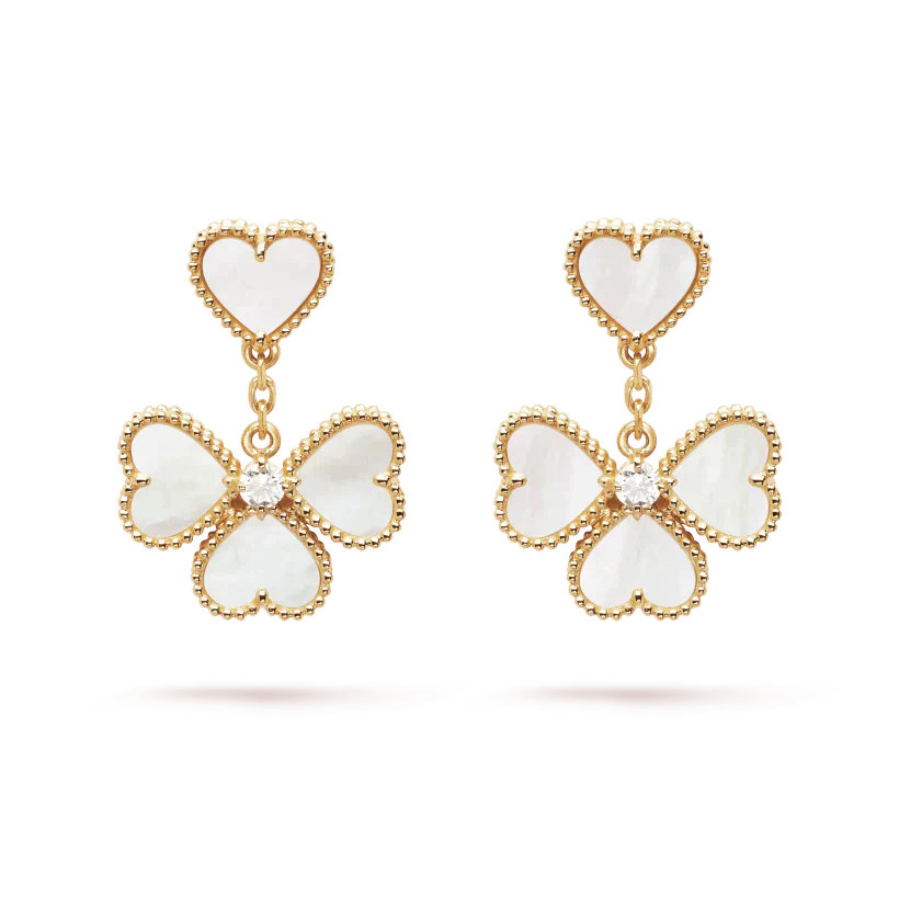 [Max Jewelry ]CLOVER SWEET WHITE MOP EARRINGS