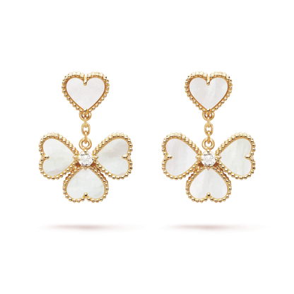 [Max Jewelry ]CLOVER SWEET WHITE MOP EARRINGS