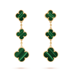 [Plus&Max]CLOVER MALACHITE 3 MOTIFS GOLD